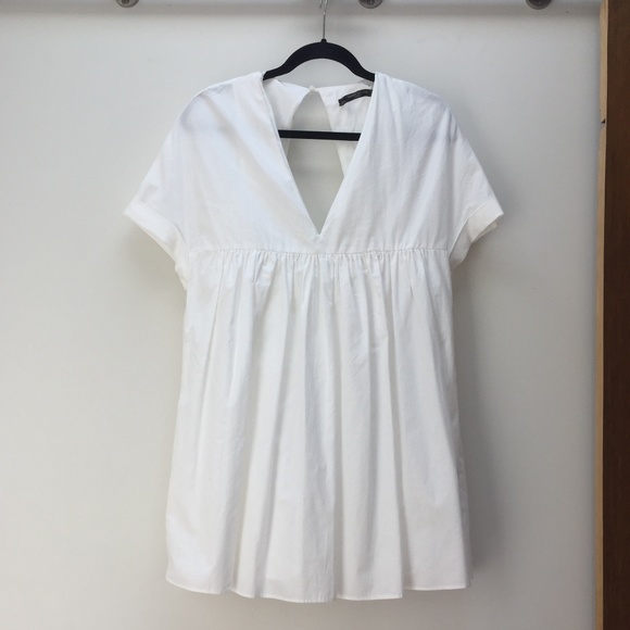 white babydoll dress zara